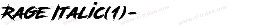 Rage Italic(1)字体转换